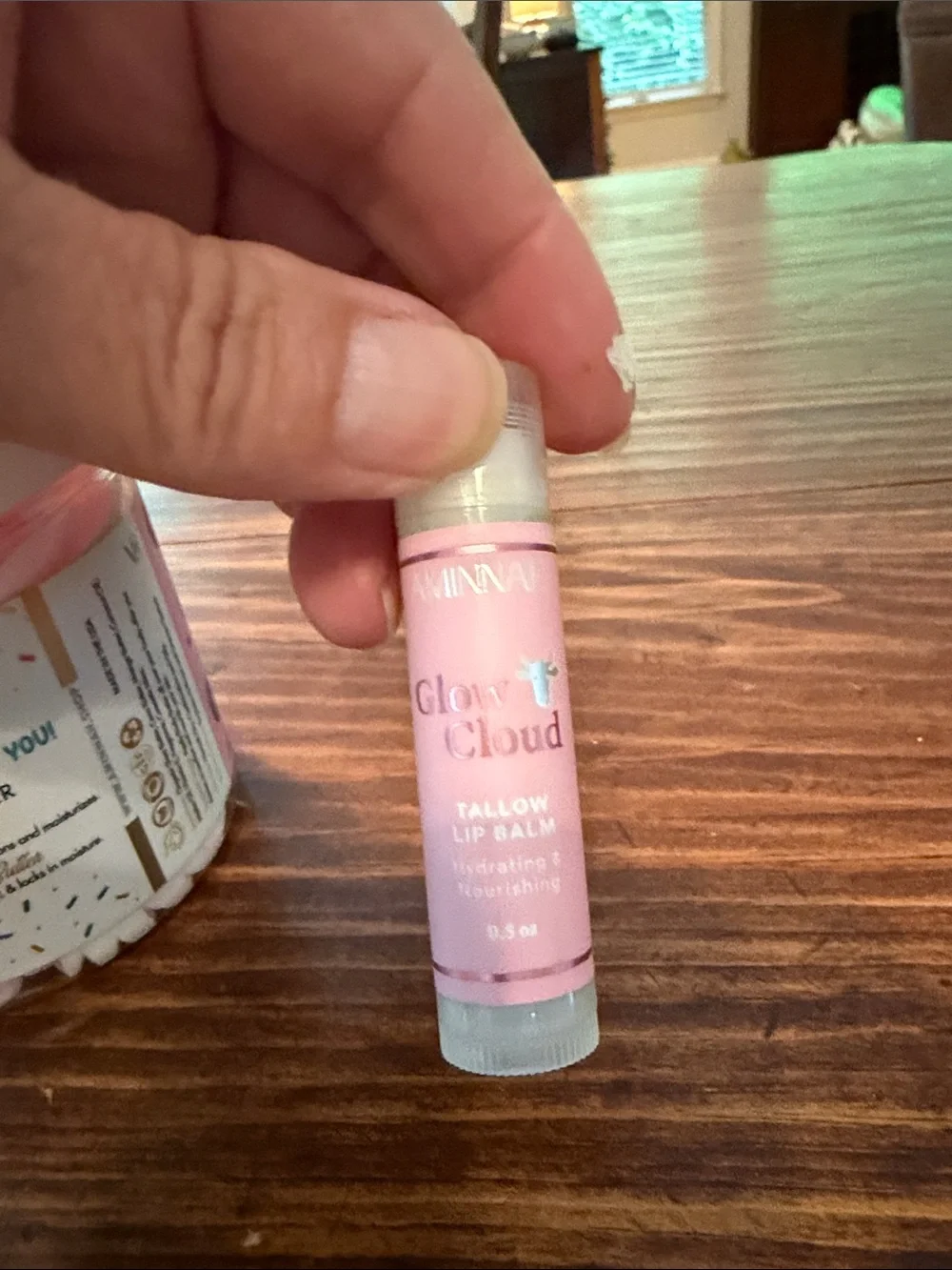 AMINNAH Pink Whipped Body Butter with Glow Cloud Tallow Lip Balm - Hydrating Set